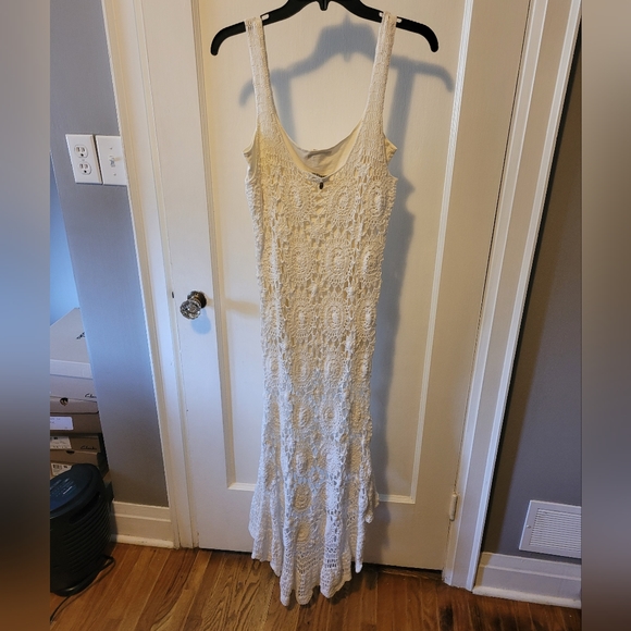 Billabong Designers Closet White Crochet Hi Lo Dress - Picture 6 of 7